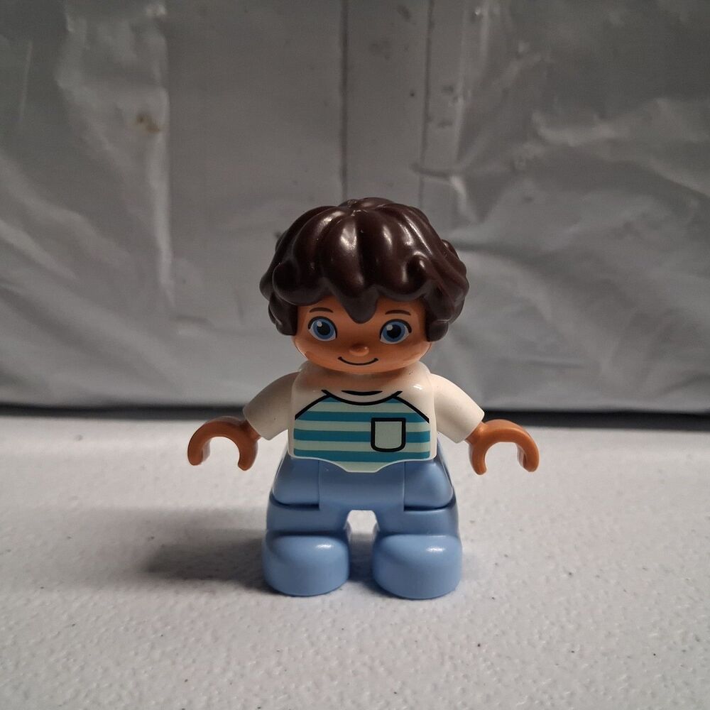 Lego Duplo Boy Child Figure Striped Shirt with Pocket